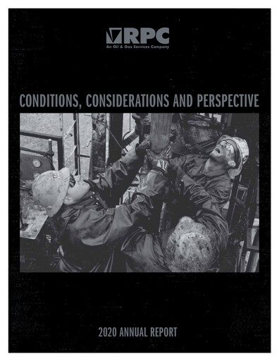 Thumbnail RPC, Inc. Annual Report 2020