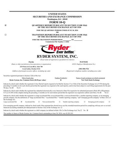 Thumbnail Ryder
 Quarterly Report 2024-q2