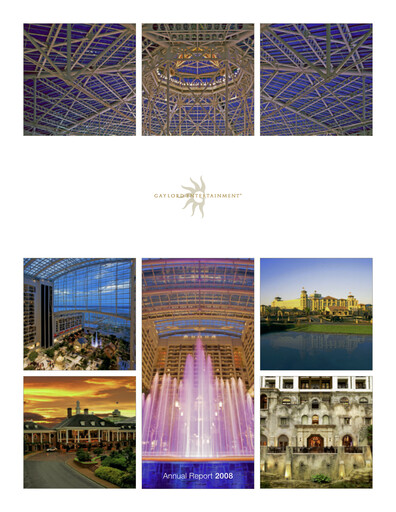 Thumbnail Ryman Hospitality Properties Annual Report 2008