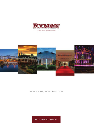 Thumbnail Ryman Hospitality Properties Annual Report 2012