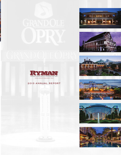 Thumbnail Ryman Hospitality Properties Annual Report 2013