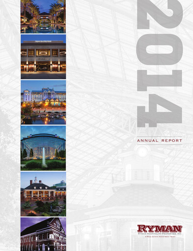 Thumbnail Ryman Hospitality Properties Annual Report 2014