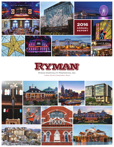 Thumbnail Ryman Hospitality Properties Annual Report 2016