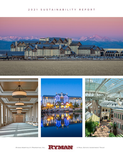 Thumbnail Ryman Hospitality Properties Sustainability Report 2021