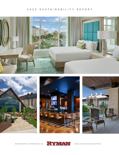 Thumbnail Ryman Hospitality Properties Sustainability Report 2022