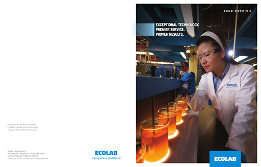 Vorschaubild Ecolab Jahresbericht 2015