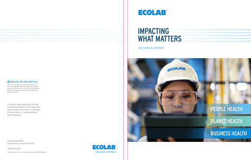 Thumbnail Ecolab Annual Report 2021
