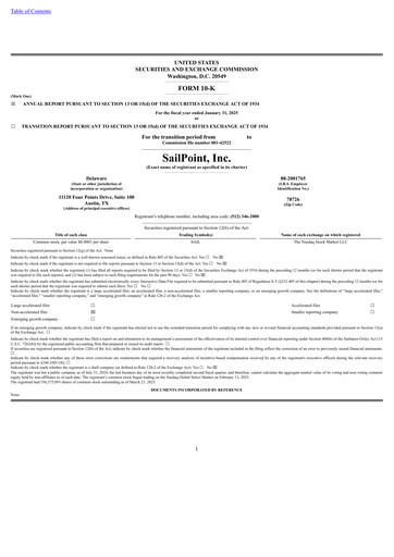 Miniature SailPoint Rapport annuel 2025