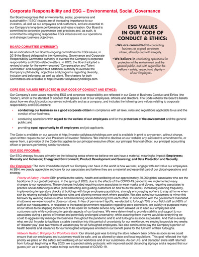 Thumbnail Sally Beauty Holdings ESG Report 2020