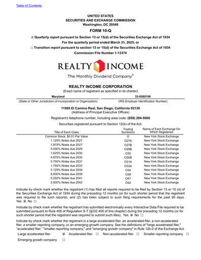 Thumbnail Realty Income Quarterly Report 2025-q1