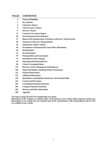 Thumbnail Ryanair Annual Report 2018