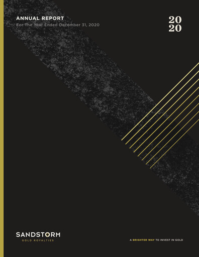 Thumbnail Sandstorm Gold Annual Report 2020