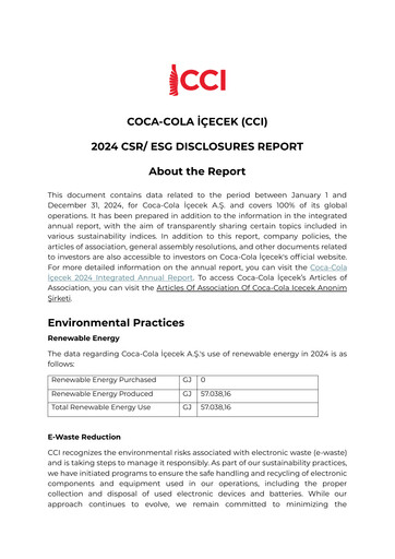 Thumbnail Coca-Cola İçecek
 ESG Report 2024