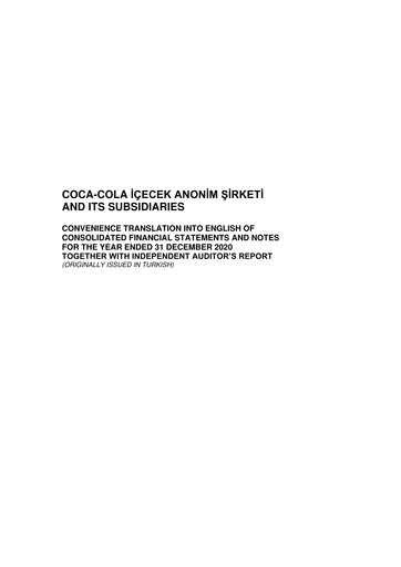 Thumbnail Coca-Cola İçecek
 Financial Statement 2020