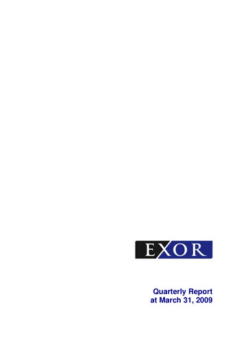 Vorschaubild Exor
 Quartalsbericht 2009-q1