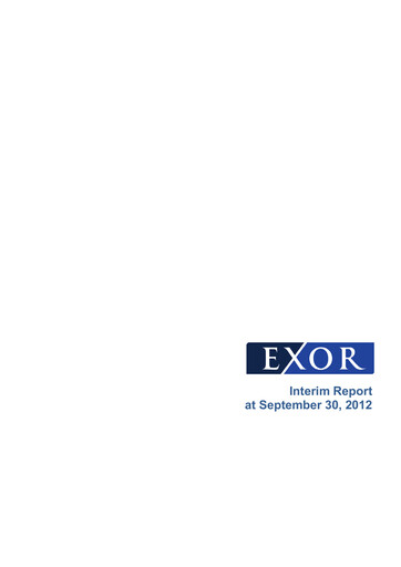 Vorschaubild Exor
 Quartalsbericht 2012-q3