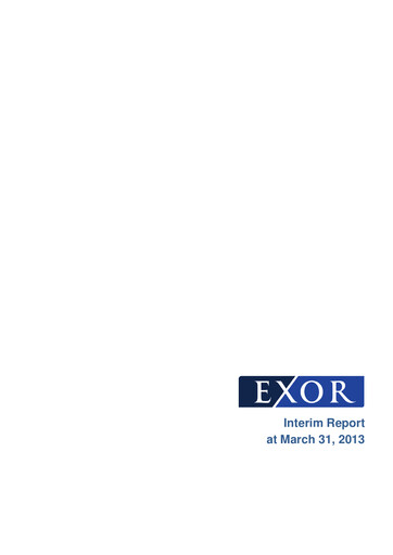 Vorschaubild Exor
 Quartalsbericht 2013-q1