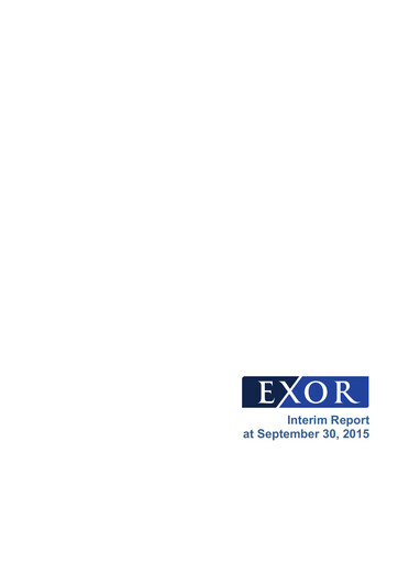Vorschaubild Exor
 Quartalsbericht 2015-q3