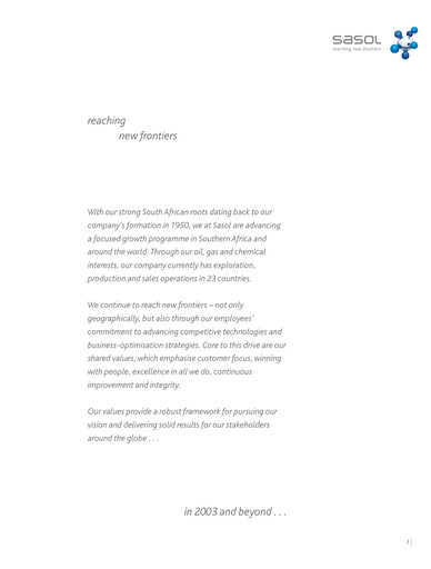 Thumbnail Sasol Annual Report 2003