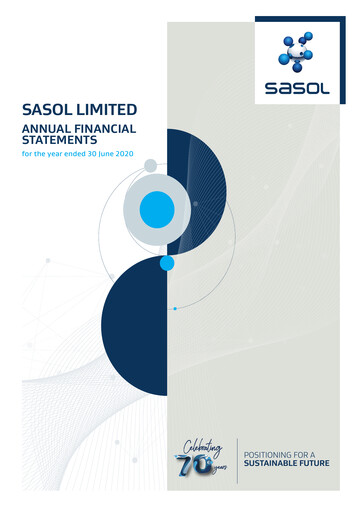 Thumbnail Sasol Financial Statement 2020