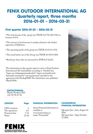 Thumbnail Fenix Outdoor Quarterly Report 2016-q1