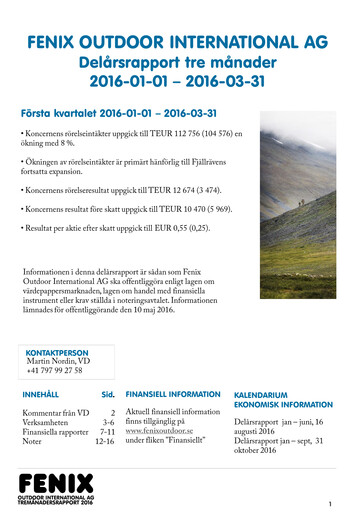 Thumbnail Fenix Outdoor Quarterly Report 2016-q1