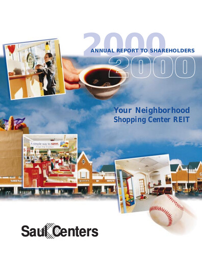Thumbnail Saul Centers Annual Report 2000