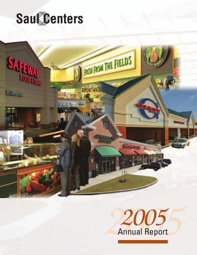 Thumbnail Saul Centers Annual Report 2005
