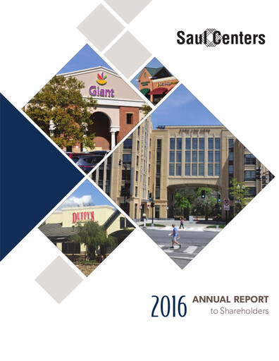 Thumbnail Saul Centers Annual Report 2016