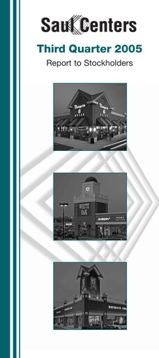 Thumbnail Saul Centers Quarterly Report 2005-q3