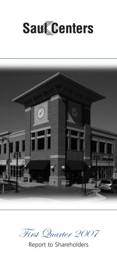 Thumbnail Saul Centers Quarterly Report 2007-q1