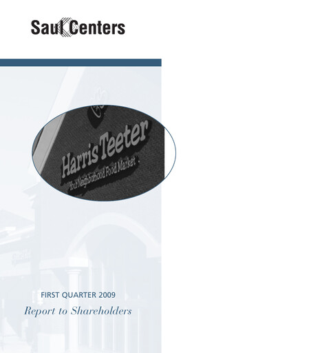 Thumbnail Saul Centers Quarterly Report 2009-q1