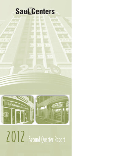Thumbnail Saul Centers Quarterly Report 2012-q2
