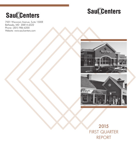 Thumbnail Saul Centers Quarterly Report 2015-q1
