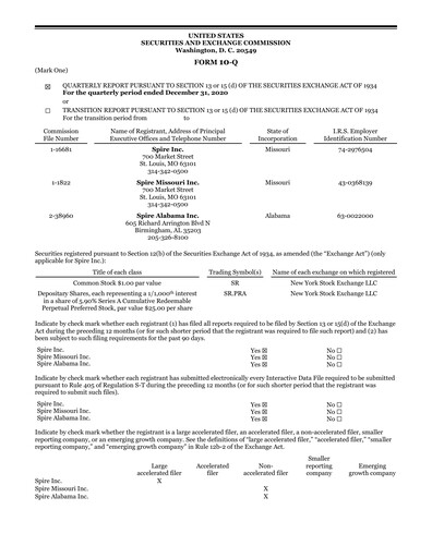 Thumbnail Spire Inc. Quarterly Report 2021-q1