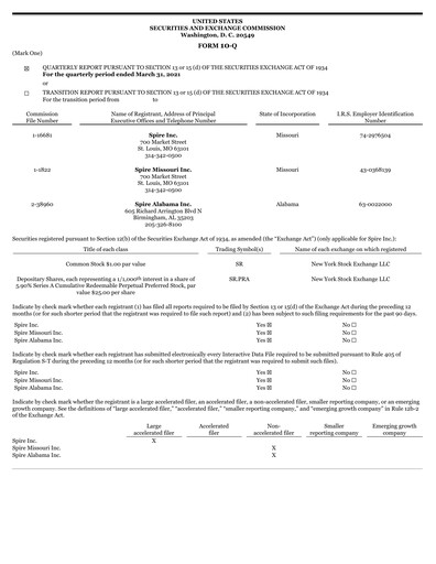 Thumbnail Spire Inc. Quarterly Report 2021-q2