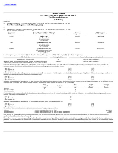 Thumbnail Spire Inc. Quarterly Report 2025-q3