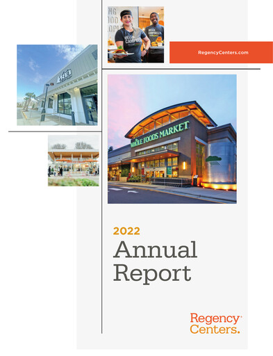Thumbnail Regency Centers
 Annual Report 2022