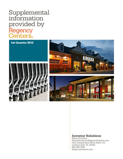 Thumbnail Regency Centers
 Quarterly Report 2012-q1