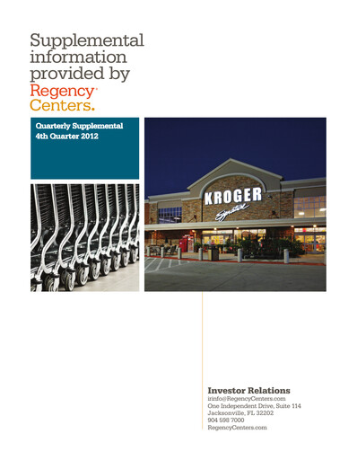 Miniature Regency Centers
 Rapport trimestriel 2012-q4