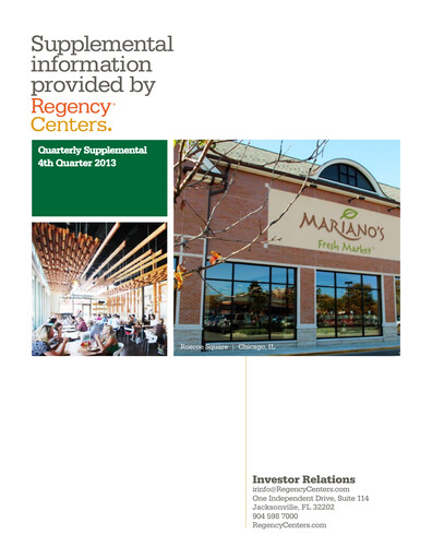 Miniature Regency Centers
 Rapport trimestriel 2013-q4