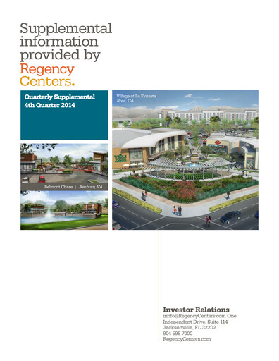 Miniature Regency Centers
 Rapport trimestriel 2014-q4