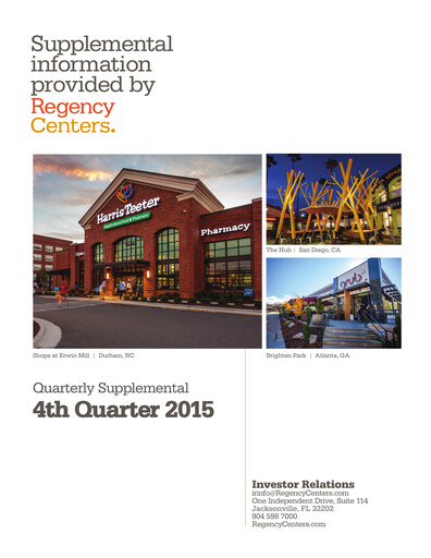 Thumbnail Regency Centers
 Quarterly Report 2015-q4