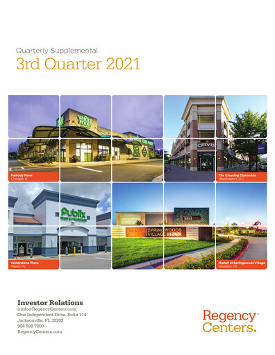 Miniature Regency Centers
 Rapport trimestriel 2021-q3