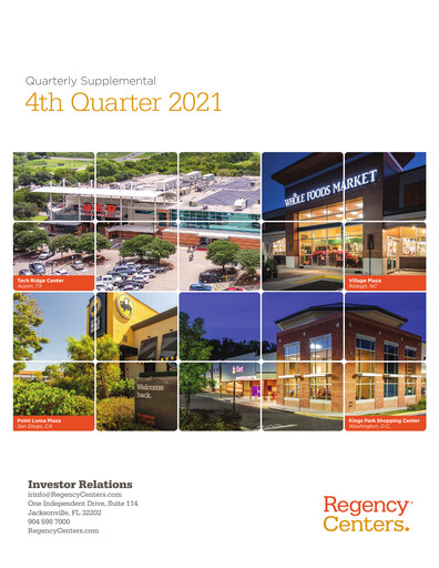 Miniature Regency Centers
 Rapport trimestriel 2021-q4