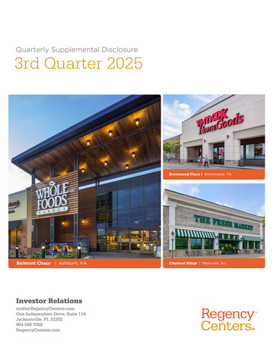 Miniature Regency Centers
 Rapport trimestriel 2025-q3