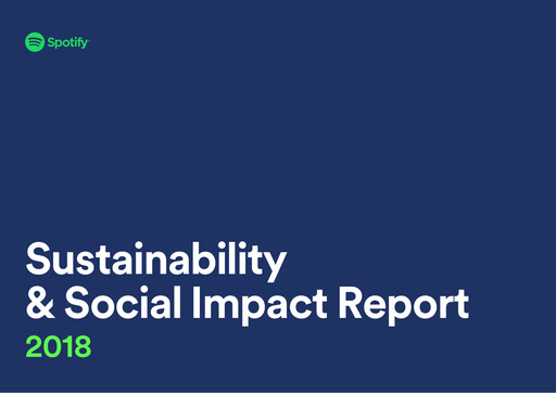 Thumbnail Spotify Sustainability Report 2018