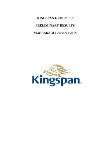Thumbnail Kingspan Group Financial Report 2018