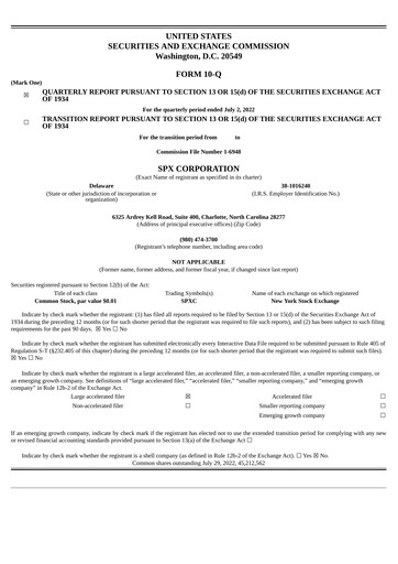 Thumbnail SPX Technologies Quarterly Report 2022-q2