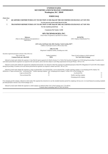 Thumbnail SPX Technologies Quarterly Report 2024-q1